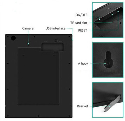 Rama foto Spion iUni IP43, Wi-Fi, 1080p, Senzor de Miscare, Inregistrare Audio-Video